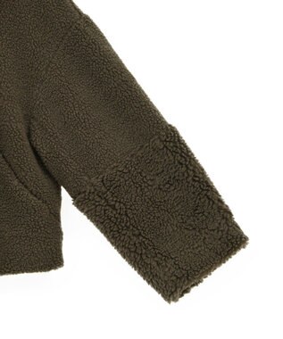 AMERICAN HOLIC 衿付きボアブルゾン Gray Beige