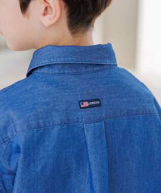 J.PRESS KIDS 【100-130cm】4.5オンス TC デニム 半袖シャツ ネイビー系