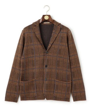 J.PRESS MEN ダブルジャガードニットジャケット ブラウン系7