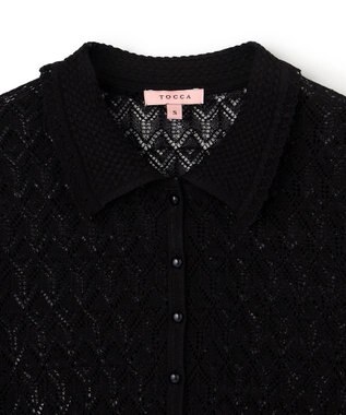 TOCCA 【星風まどかさん着用】SPIDER LACE KNIT レースニットカーディガン ブラック系