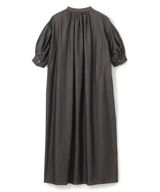 BEIGE， POMEGRANATE / ギャザーワンピース Chambray Black