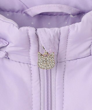 ANY KIDS 【洗濯機OK】中綿リボンコート ラベンダー