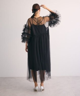 Green Parks ・Ｒａｉｌｍｅ　チュールワンピース（インナーＯＰ付） Black