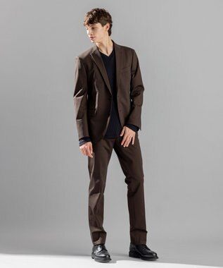 JOSEPH HOMME コンプレッションジャージー ジャケット ブラウン系