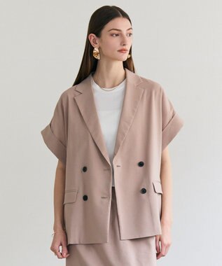 BEIGE， SPINEL / ハーフスリーブ ダブルジャケット Milk Tea