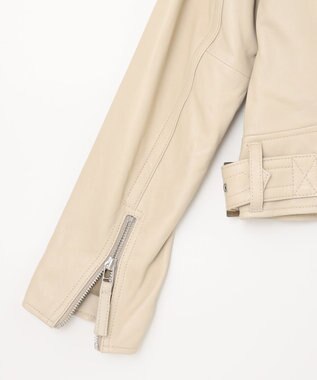 GRACE CONTINENTAL レースアップライダースジャケット ベージュ