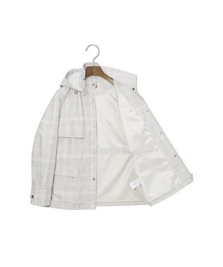 DAKS シグネチャーチェック ジャカードサファリブルゾン ライトグレー