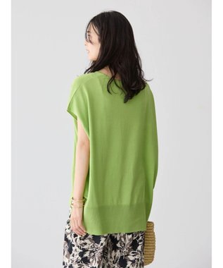 AMERICAN HOLIC 前振りニットフレンチスリーブプルオーバー Light Green