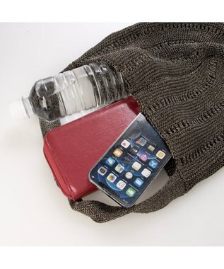 UNBILLION カシュカシュ cachecache / ラメ糸ラウンドセミショルダー ダークシルバー