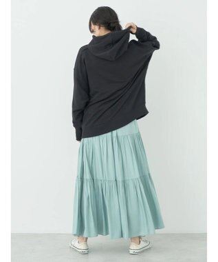 earth music&ecology スウェットルーズパーカー Black