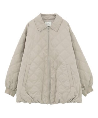 earth music&ecology 【WEB限定】ダブルステッチキルティングコート Beige