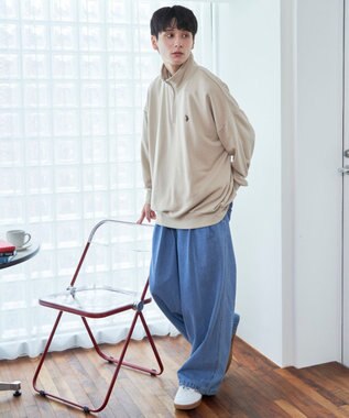 WEGO 【ユニセックス着用ITEM】別注　U.S POLO ASSN.　ハーフZIPPO ライトベージュ