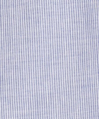 JOSEPH ABBOUD 【サスティナブル・７分袖】コットンリヨセルリネンコードストライプ シャツ ブルー系1