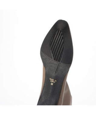 MODE ET JACOMO <carino>【レイン対応】フレアヒールストレッチブーツ オーク