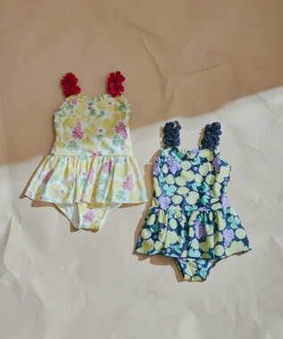 ANY KIDS フルーツプリント ワンピース水着 アイボリー系5