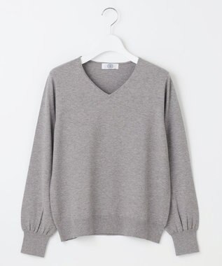J.PRESS LADIES 【ご好評につき新色追加！・WEB限定カラーあり・洗える】PRINCE Vネック ニット トップグレー系