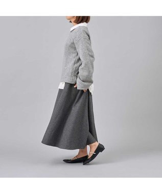 MODE ET JACOMO <carino>【レイン対応】配色ベルトメリージェーン ブラック