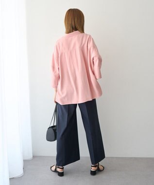 YECCA VECCA バルーン袖スキッパーシャツ Pink