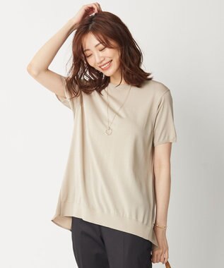 J.PRESS LADIES 【洗える】レーヨンストレッチ レイヤードニット