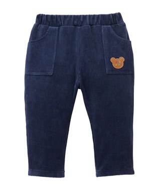 MIKI HOUSE HOT BISCUITS 【80-120cm】 ストレッチニット コーデュロイパンツ 紺