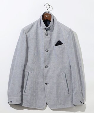 JOSEPH ABBOUD 【JAPANファブリック/清涼/軽量】 クールコードレーン ブルゾン パープル系