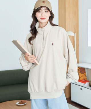 WEGO 【ユニセックス着用ITEM】別注　U.S POLO ASSN.　ハーフZIPPO ライトベージュ