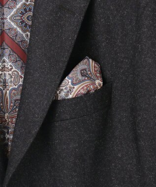 JOSEPH ABBOUD 【キングサイズ・ソフト/JAPANファブリック/LIBERTY柄裏地】ムリネフランネル ジャケット グレー系