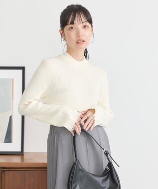 earth music&ecology ナローケーブルプルオーバー Ivory