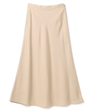 uncrave 【洗える】サテン フレアスカート（uncrave STANDARD） ベージュ