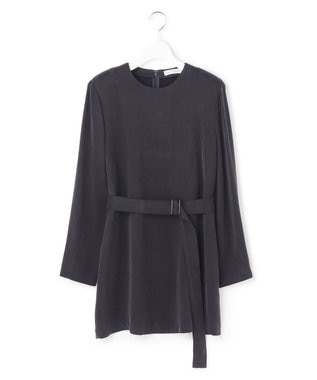 ICB L 【WEB＆一部店舗限定】BrightCupraSatin チュニックブラウス