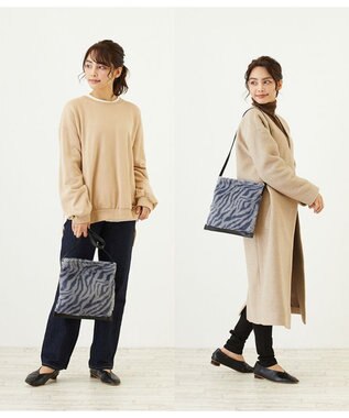 ROOTOTE 2984【ファーショルダー】/ LT.ベビールー.フラットトート.ファー-A 01：ゼブラ