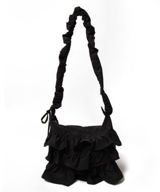 WEGO フリルドロストギャザーショルダー ブラック