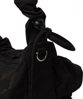 WEGO フリルドロストギャザーショルダー ブラック