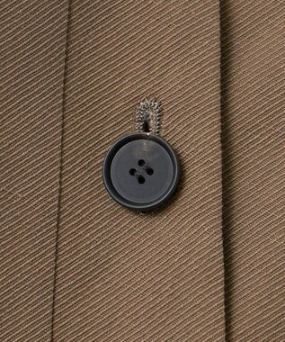 23区 【エステータ】ウールリネン アシンメトリーボタン ベスト カーキ系