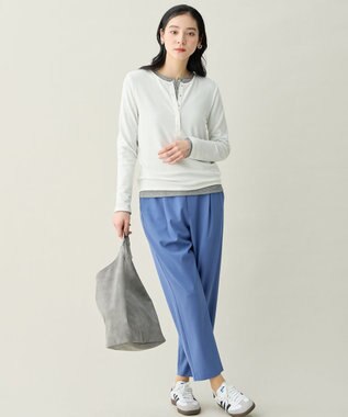 ANY クリアラメフライスヘンリーネックプルオーバー オフ