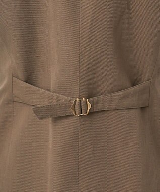 23区 【エステータ】ウールリネン アシンメトリーボタン ベスト カーキ系