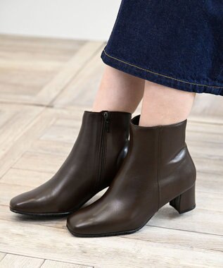 Pointer 【石岡真実さん着用】本革ショートブーツ ダークブラウン