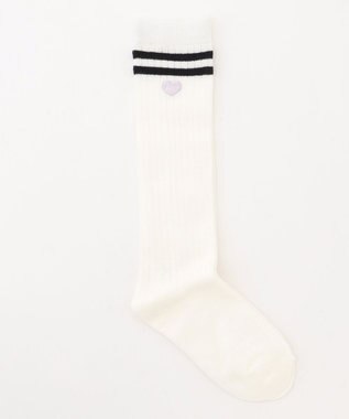 ANY KIDS ハートワンポイント　ハイソックス