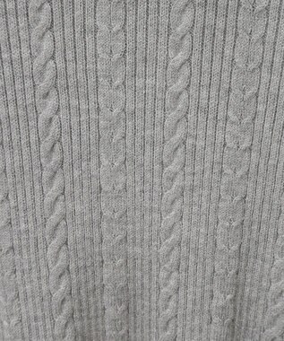 earth music&ecology ナローケーブルプルオーバー Gray Mixture