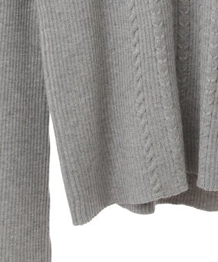 earth music&ecology ナローケーブルプルオーバー Gray Mixture