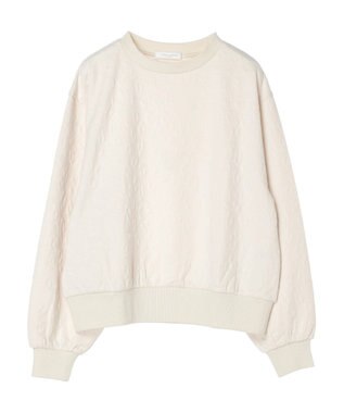 Green Parks ヒョウ柄ジャガードプルオーバー Ecru