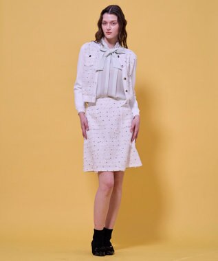 TOCCA 【八木アリサさん着用】FLOWER HIDE AND SEEK ニットジャケット アイボリー系