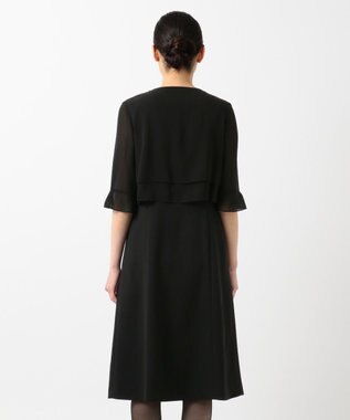 組曲 NOIR 【洗える】ウォッシャブルストレッチバーズアイ　ジャケット＋ワンピース ブラック系