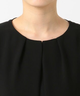 組曲 NOIR 【洗える】ウォッシャブルストレッチバーズアイ　ジャケット＋ワンピース ブラック系