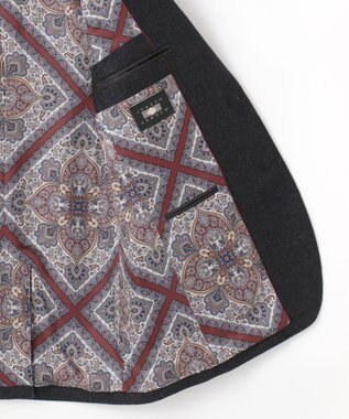 JOSEPH ABBOUD 【キングサイズ・ソフト/JAPANファブリック/LIBERTY柄裏地】ムリネフランネル ジャケット グレー系