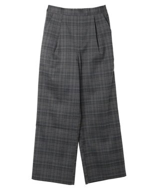 earth music&ecology チェックストレートパンツ Check Gray