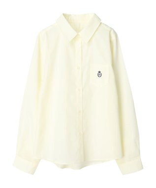 earth music&ecology ロゴ刺繍シャツ Cream