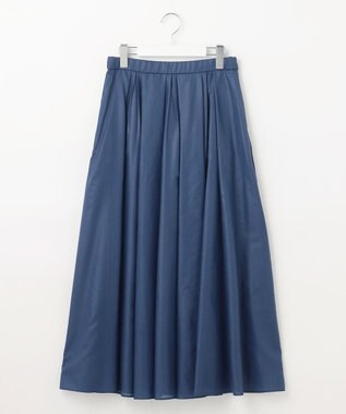 自由区 【洗える・XSサイズあり】シアーシャイニー スカート ダルブルー系
