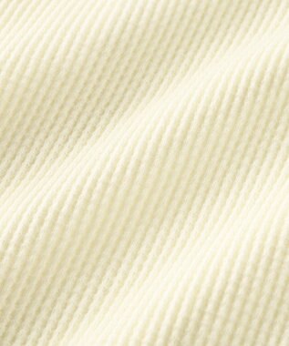 MIKI HOUSE HOT BISCUITS 【70-110cm】 顔ドン ワッフル素材 パーカー アイボリー