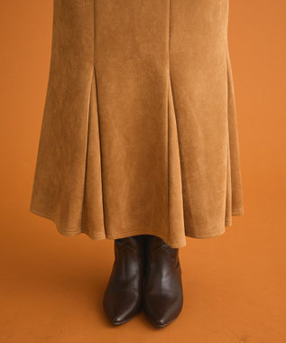 Green Parks なめらかタッチスウェード調マーメイドスカート Camel